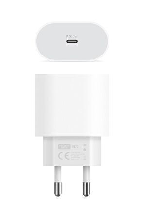 Powerway Type-C 20 Watt Hızlı Şarj Aleti Beyaz