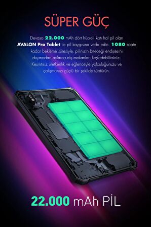 Vorcom Avalon 256 GB Hafıza 8 GB Ram 10.36 Inc 2.4K 22.000 mAh Pil Harman Kardon Profesyonel Oyuncu Tableti