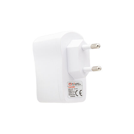 Powermaster 5 Volt 0.5 Amper Beyaz USB Başlık Adaptör Usb Girişli Priz Tipi Şarj Adaptörü 5V-0.5A