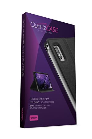 QuartzPro QuartzLite Tablet Kılıfı Katlanabilir Standlı 360 Ön Arka Tam Koruma