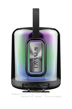 Powerway Ekstra Bass Radyolu Usb Aux Micro Girişli Led Işıklı Taşınabilir Uranus Bluetooth Hoparlör