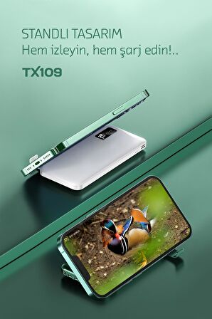 Powerway TX109 10000 mAh Hızlı Şarj Powerbank Siyah 