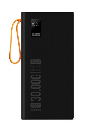 Powerway QC30S 30000 mAh Hızlı Şarj Powerbank Siyah 