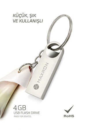 4 GB Flash Bellek Metal Gövde Ömür Boyu Garantili Güvenli Usb Bellek Data Traveler
