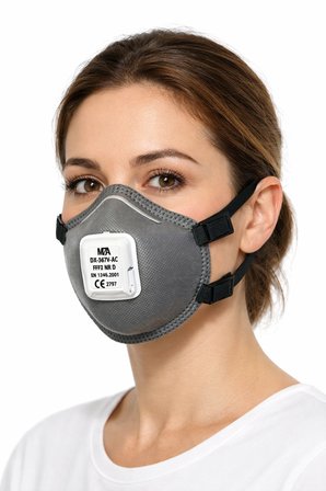 MFA 25 ADET Aktif Karbonlu Ventilli Buğu Yapmaz Profesyonel Koruyucu Maske - DX-367V-AC FFP3