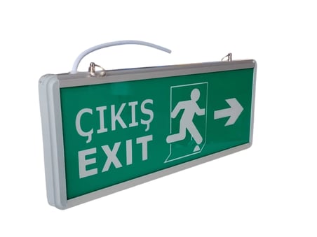 HLİTE Exıt Çıkış Sağa - Sola Ok İşaretli Şarjlı Yönlendirme Armatürü Levhası 3w 220v IP20