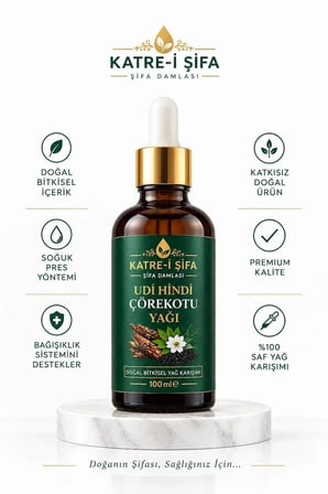 Katre-i Şifa Udim Yağı & Çörekotu Yağı – Doğal Kadim Bitkisel Yağ Karışımı | 100 ml