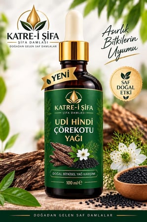 Katre-i Şifa Udim Yağı & Çörekotu Yağı – Doğal Kadim Bitkisel Yağ Karışımı | 100 ml