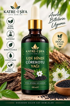 Katre-i Şifa Udim Yağı & Çörekotu Yağı – Doğal Kadim Bitkisel Yağ Karışımı | 100 ml
