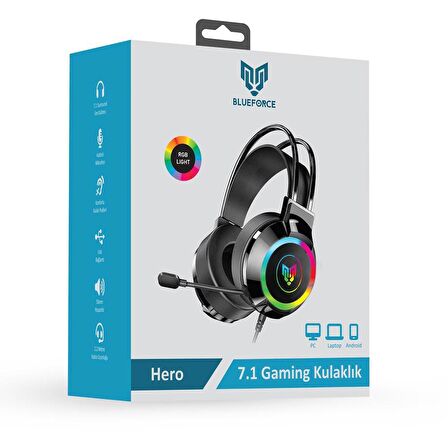 Blueforce Hero Rgb 7.1 Usb Gaming Mikrofonlu Oyuncu Kulaklığı