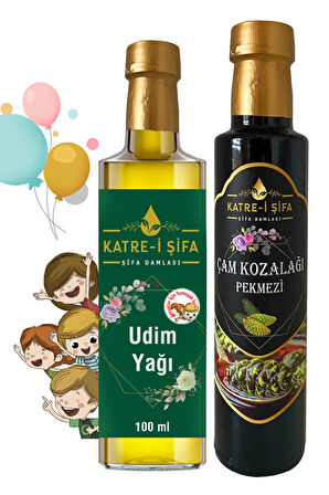 Katre-i Şifa Çocuklar için UDİM Yağı 100 ml + Çam Kozalağı Pekmezi 340 gr