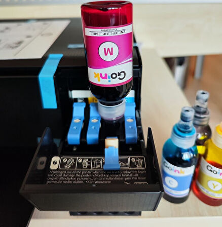 Goink Epson 108 Uyumlu 6 Renk Mürekkep Seti (6x100 ml CMYKLCLM) – Özel Valfli Kapaklı, Sızdırmaz, Yü