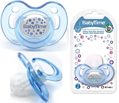 Babytime Bt149-1 Silikon Kiraz Uçlu Emzik No:1 Koruma Kapaklı