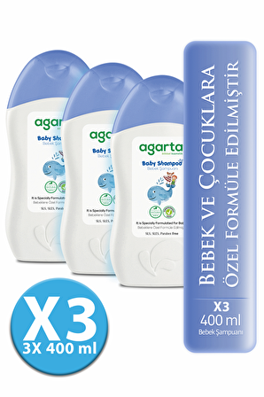 Doğal Bebek Şampuanı Erkek 400 ml 3 Adet