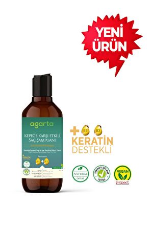 Doğal, Vegan, Tuzsuz Kepeğe Karşı Etkili Şampuan 400 ml