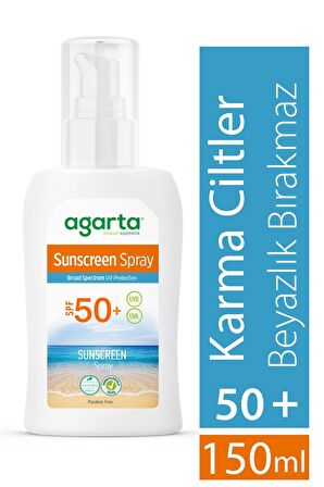 Agarta Doğal Güneş Spreyi 50 Faktör 150 ml