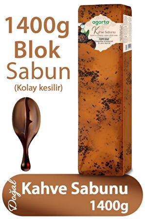 Doğal El Yapımı Kahve Blok Sabunu 1400 Gr