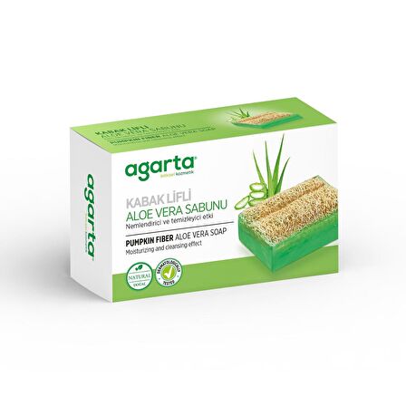 Doğal Kabak Lifli El Yapımı Aloe Vera Sabunu 2 Adet 125g