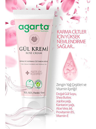 Agarta Doğal Gül El Ve Vücut Bakım Kremi 75 ml