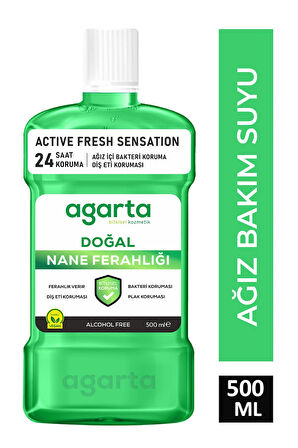 Agarta Ağız Bakım Suyu Ferah Nefes Alkolsüz 500 Ml