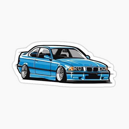 E36 Yeşil 2 Cam Sticker Yapıştırma 16CM 2 Adet