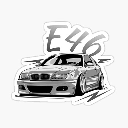 E46 Araba Resmi Cam Sticker Yapıştırma 16CM 2 Adet