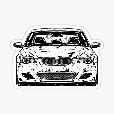 E60 Modifiye Cam Sticker Yapıştırma 16CM 2 Adet