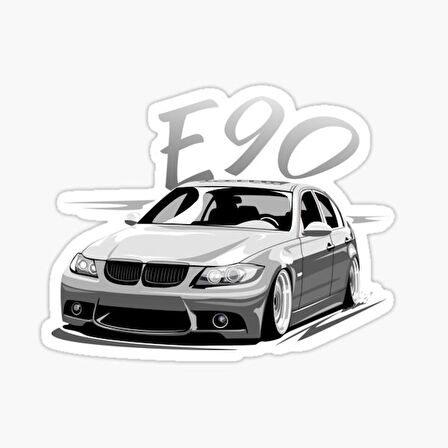 E90 E92 Araba Cam Sticker Yapıştırma 16CM 2 Adet