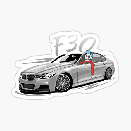 F30 Kuru kafa Resmi Cam Sticker Yapıştırma 16CM 2 Adet