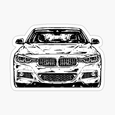 F30 Ön Kısım Resmi Cam Sticker Yapıştırma 16CM 2 Adet