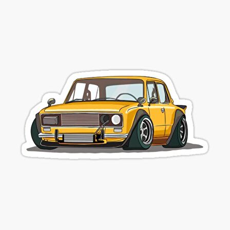 Murat 124 sarı Cam Sticker Yapıştırma 16CM 2 Adet