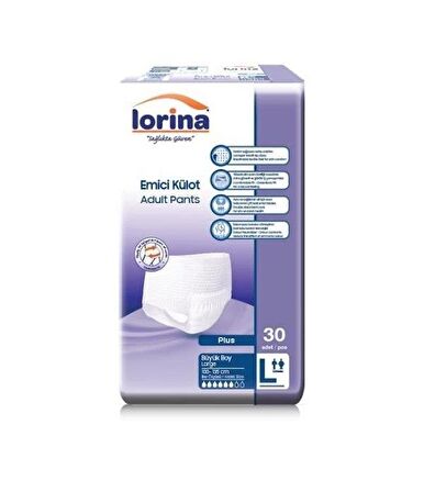 LORİNA 6 DAMLA KÜLOT LARGE  30 ADET
