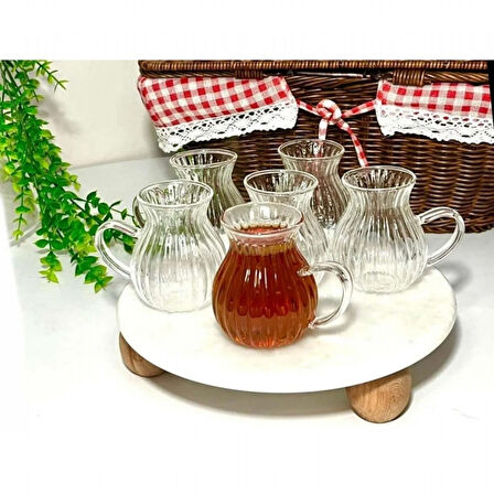 Keyf-i Dilber Borosilikat Çay Bardağı 6'lı