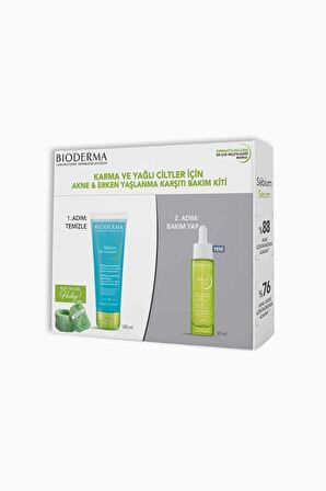 Bioderma Sebium Foamnig Gel 100 ml + Sebium Serum 30 ml + Bilek Havlusu Hediye