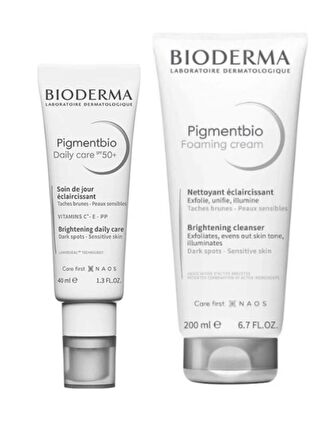 Bioderma Leke Karşıtı Bakım Seti Pigmentbio Deily Care SPF50+ 40 ml + Pigmentbio Foaming Cream 200 ml