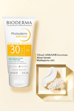 Bioderma Photoderm Akn Mat Akneye Eğilimli Ciltler İçin Renksiz Güneş Kremi Spf 30 150 ml Özel Fiyat 1049 tl