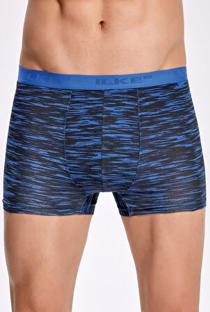 İlke 1601 Erkek Likralı Desenli Boxer