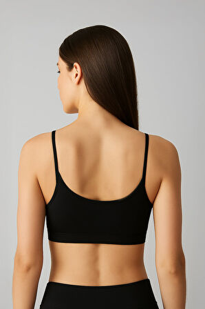 Kadın İnce Askılı Pedli Basic Sporcu Atlet