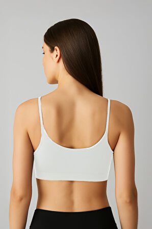 Kadın İnce Askılı Pedli Basic Sporcu Atlet