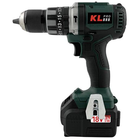 KLPRO KLDM18BH-50 18Volt/5.0Ah Li-ion Çift Akülü Kömürsüz Profesyonel Darbeli Matkap