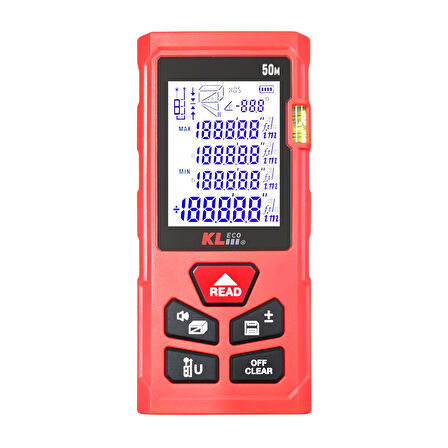Kleco KE50LM 50 Metre Lazer Mesafe Ölçer/Lazer Metre