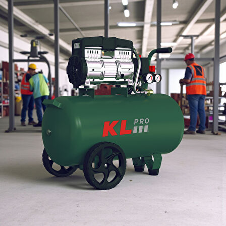 Klpro KLK50SH 8 Bar 50 Litre 2Hp Sessiz ve Yağsız Hava Kompresörü