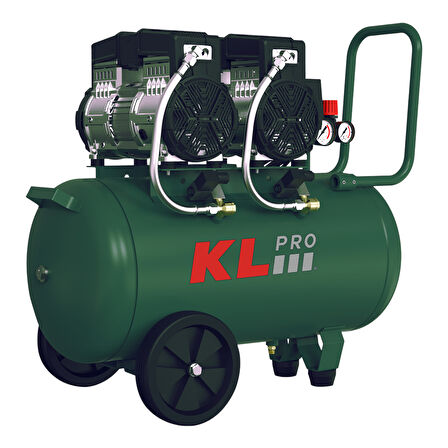 Klpro KLK50S2H 8 Bar 50 Litre 4Hp Sessiz ve Yağsız Hava Kompresörü