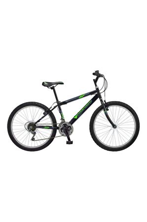 Salcano Excel 24" Jant V Fren 14' Kadro 21 Vites Dağ Bisikleti Siyah Yeşil