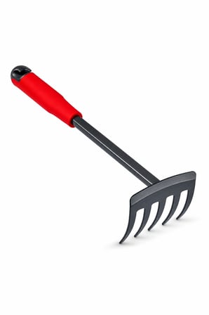 Mini Bahçe Tırmığı 5 Dişli Küçük El Tırmığı Toprak Havalandırma Çiçek Bahçe Aleti Dayanıklı Metal - BMX-4063