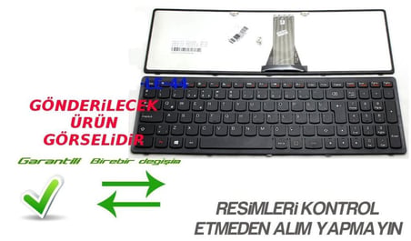 Lenovo G500S, Z510 Serisi Notebook Klavye (Siyah TR) / KL0401
