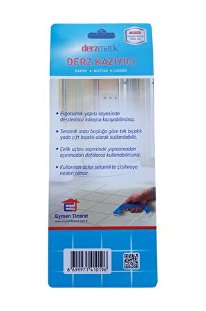 Derz Kayıcı Derzmatik Fırçalı Çift Kazıyıcılı Çelik Uçlu