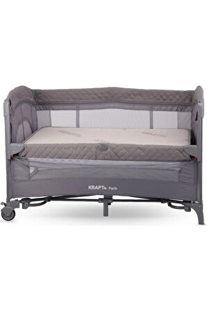 Paris Anne Yanı Sallanır Ara Katlı Oyun Parkı 70x120 cm Black