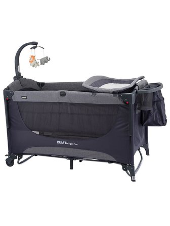 Kraft Tiger Plus Anne Yanı Oyun Parkı 70x120 cm - Gri