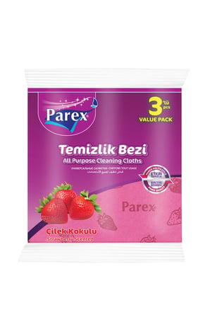 Parex Temizlik Bezi Çilek Kokulu 3'lü Ekonomik Paket